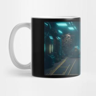 Spaceship futuristic interior Mug